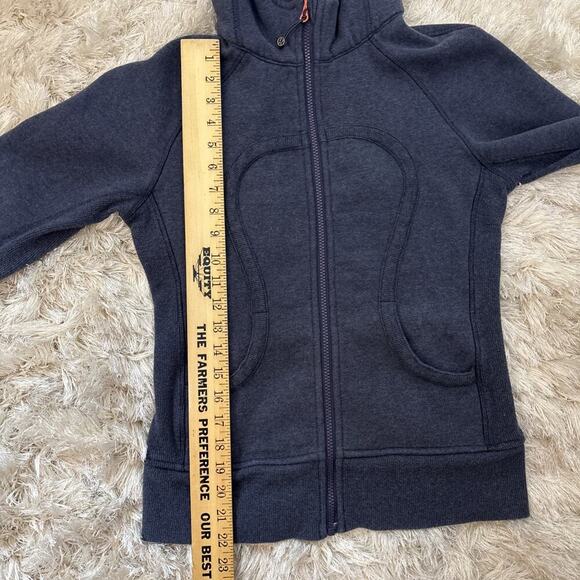 Lululemon Scuba Hoodie Beach Scape Heather Cadet Blue 6 Athletic Full Zip Sporty - Picture 4 of 9